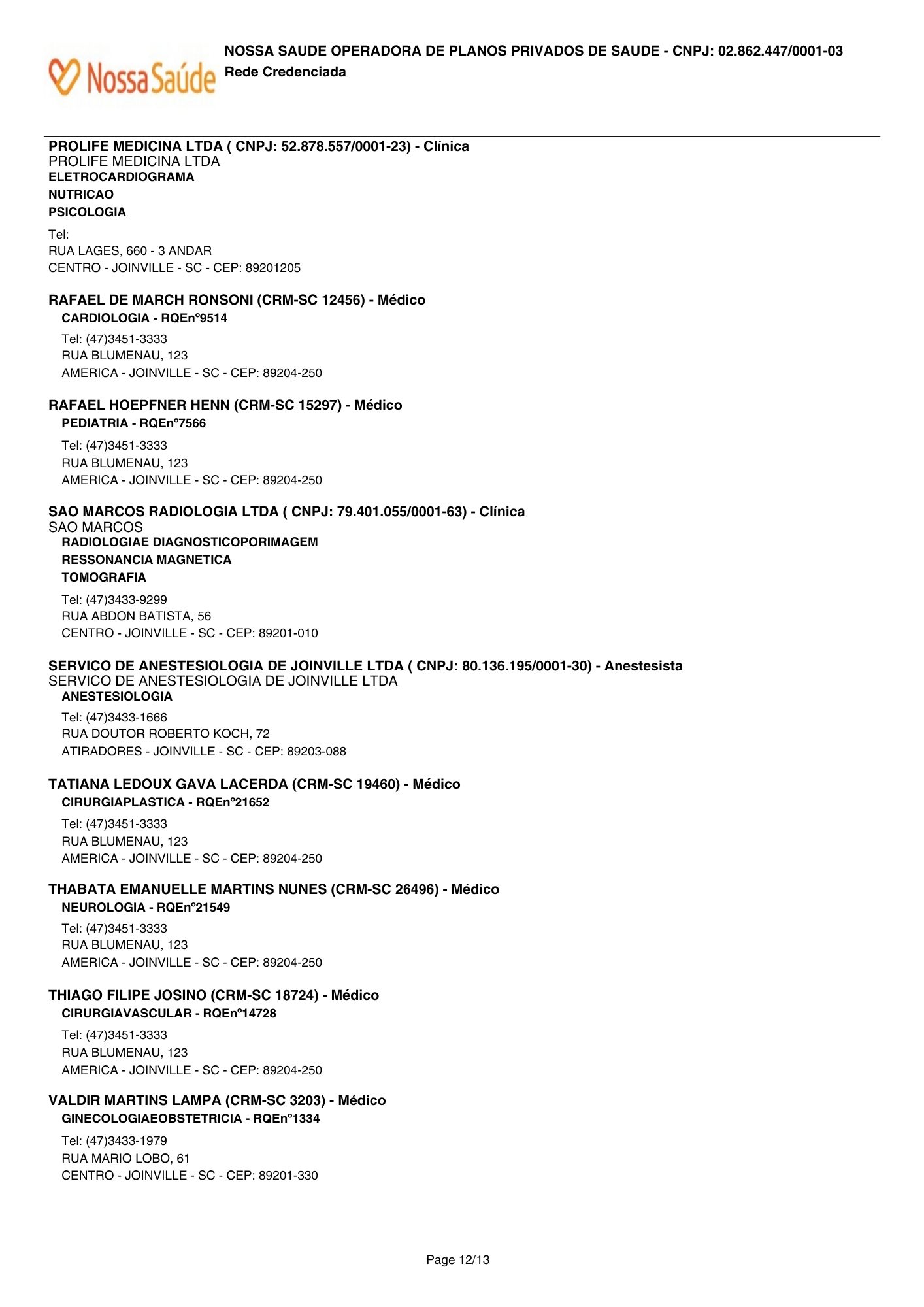 RCNS 12